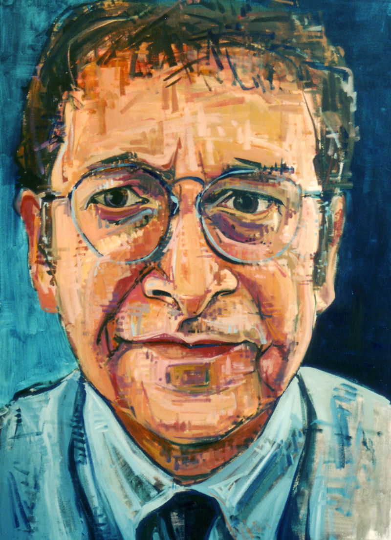 painted portrait of Bob Kochs of Portland, Oregon