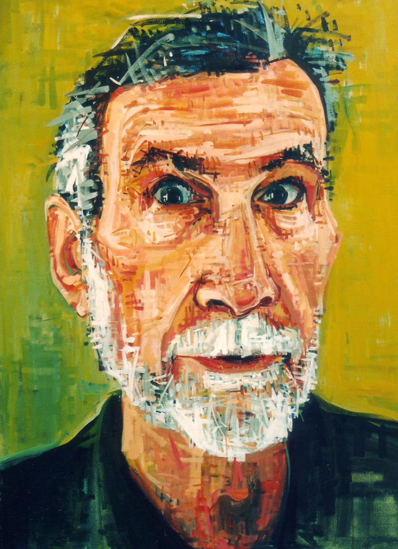 painted portrait of artist George Broderick 