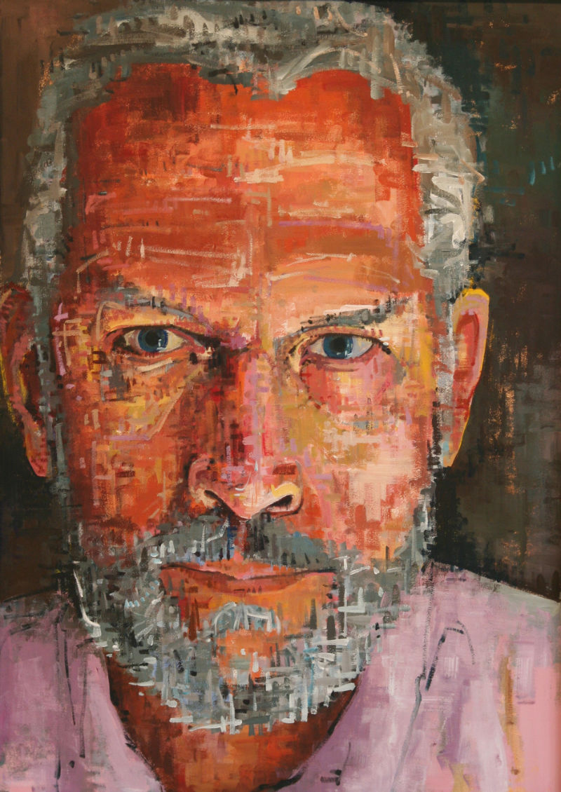 Professor Roger Hull portrait painted by Gwenn Seemel
