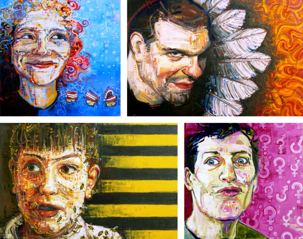 four portraits by Gwenn Seemel