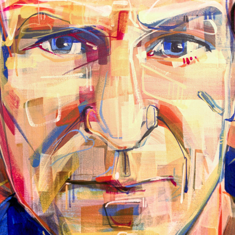 painted portrait of William Hurt by New Jersey artist Gwenn Seemel