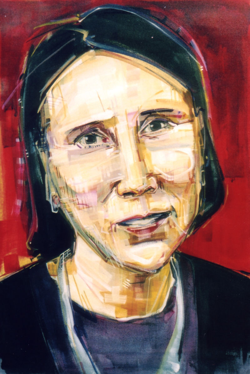 Janice Stewart portrait peint en acrylique