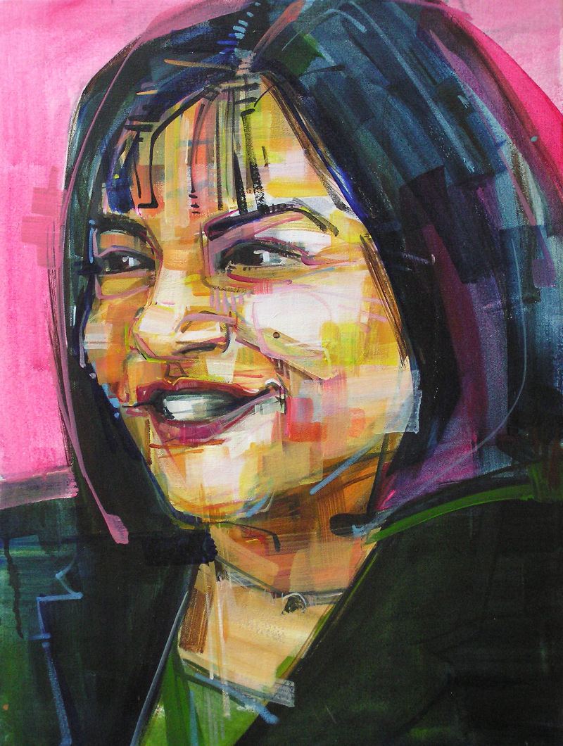 Serena Cruz portrait peint en acrylique