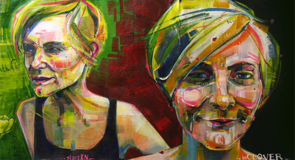 two portraits of one person