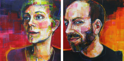David et Gwenn &oelig;uvres d&rsquo;art portraits