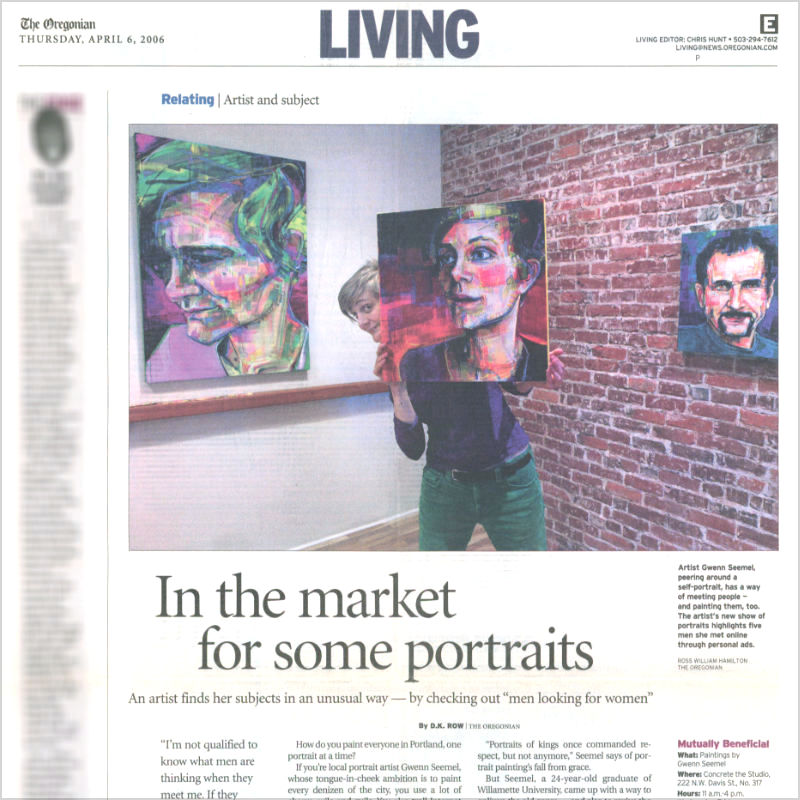 The Oregonian: In the Market for Some Portraits, art review by DK Row