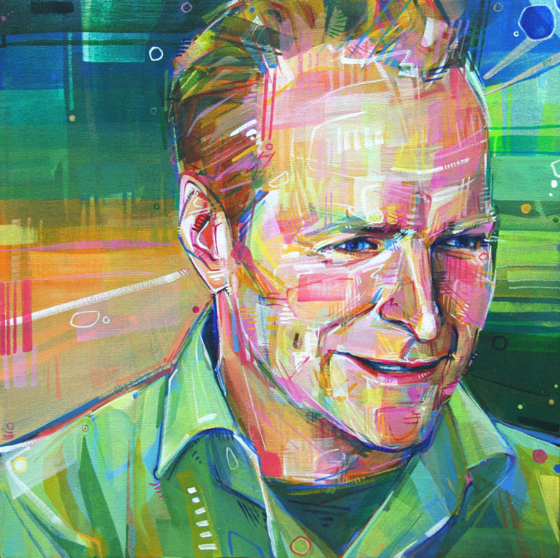 painted portrait of Curt Enderle