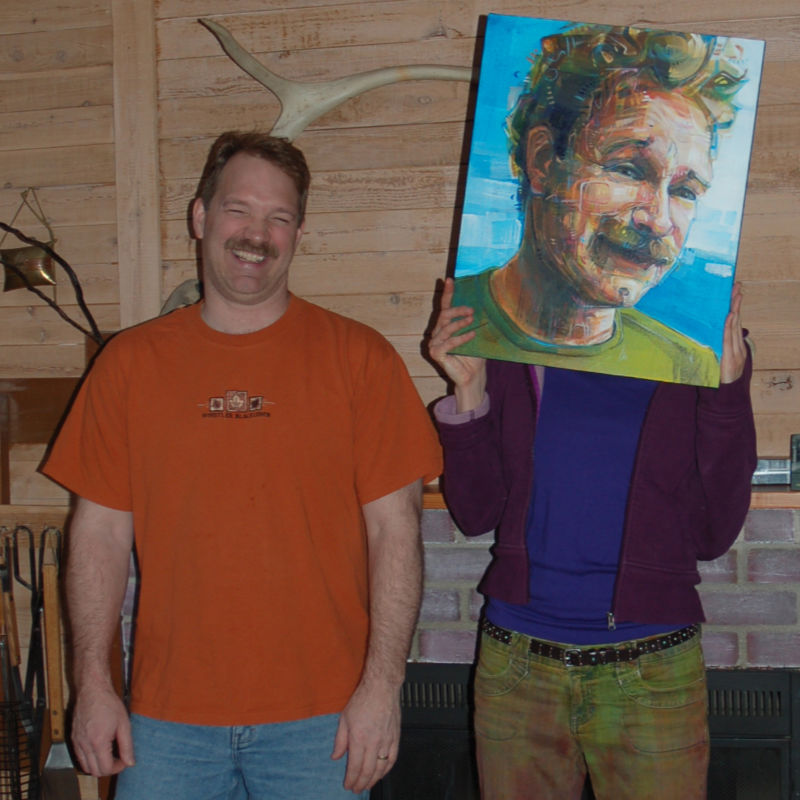 Gwenn Seemel painted portrait of Nick Seemel