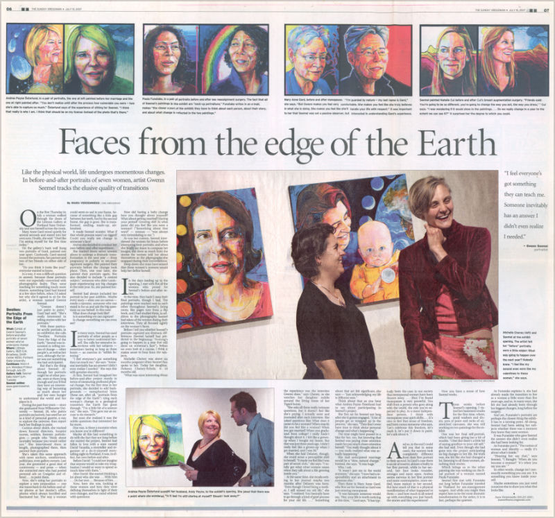 The Oregonian: article by Inara Verzemnieks, Faces from the Edge of the Earth