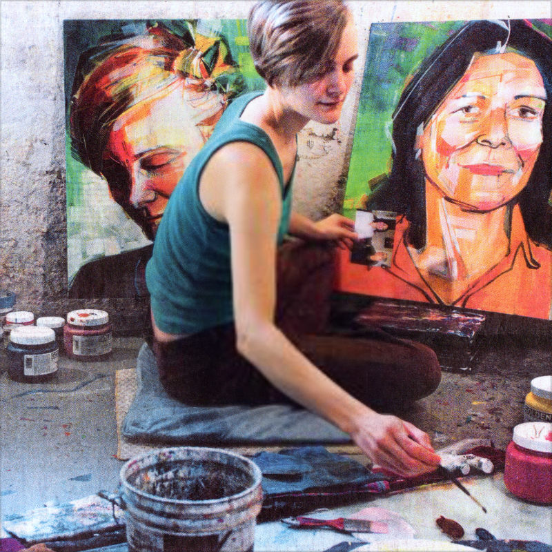 Gwenn Seemel dans son atelier en 2007, photo par Stephanie Yao