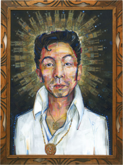 Asian-American Elvis, painted by Gwenn Seemel