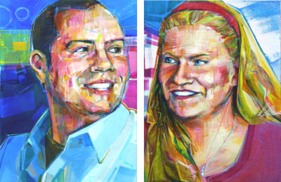 portraits peints sur commande par l&rsquo;artiste franco-am&eacute;ricaine Gwenn Seemel