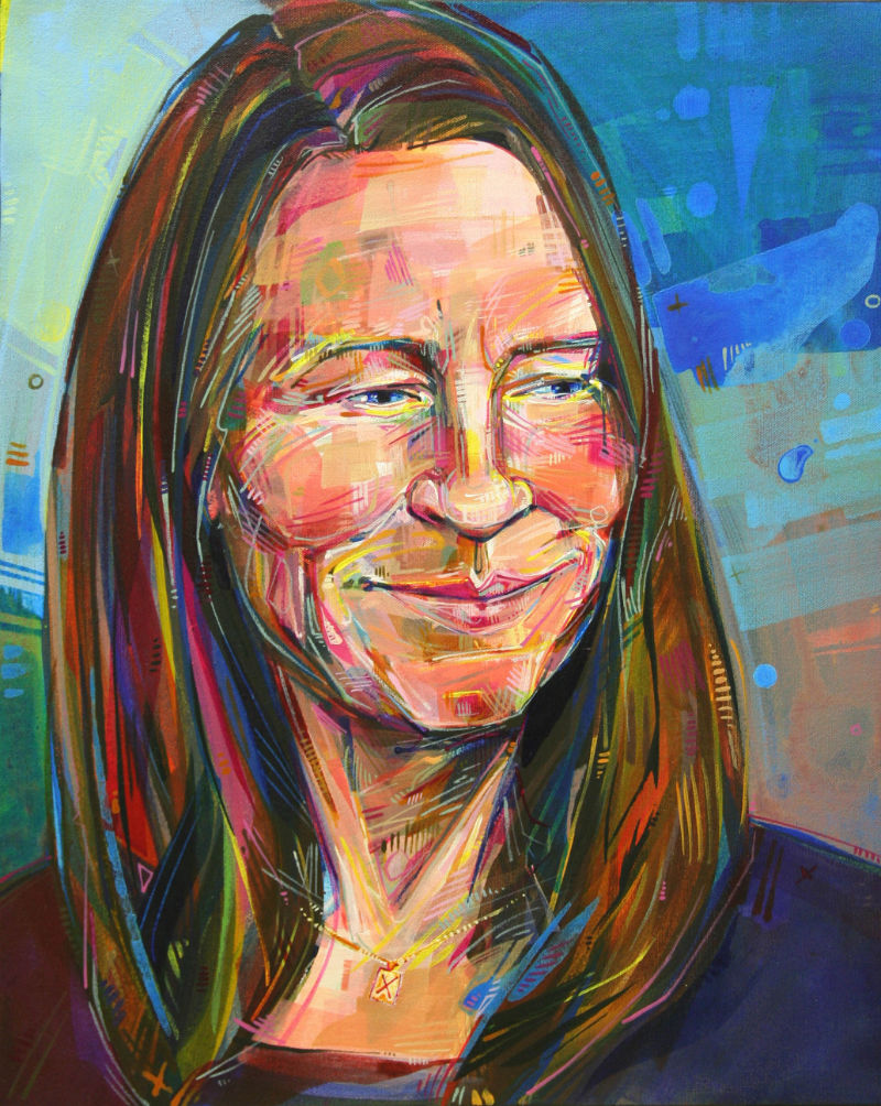 Wendy Seemel portrait peint en acrylique