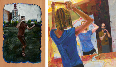 David Vanadia painted doing Tai Chi