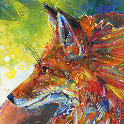 red fox painting by professional artist Gwenn Seemel