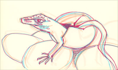 dessin d&rsquo;un l&eacute;zard sortant d&rsquo;un &oelig;uf