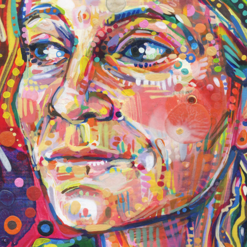painted portrait of independent artist Gwenn Seemel