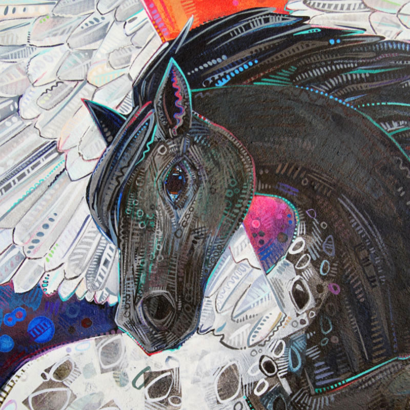 Appaloosa horse Pegasus in space
