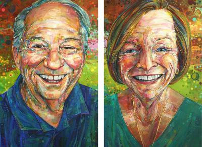 commission portraits of a husband and wife