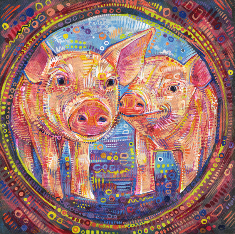 painted piglets