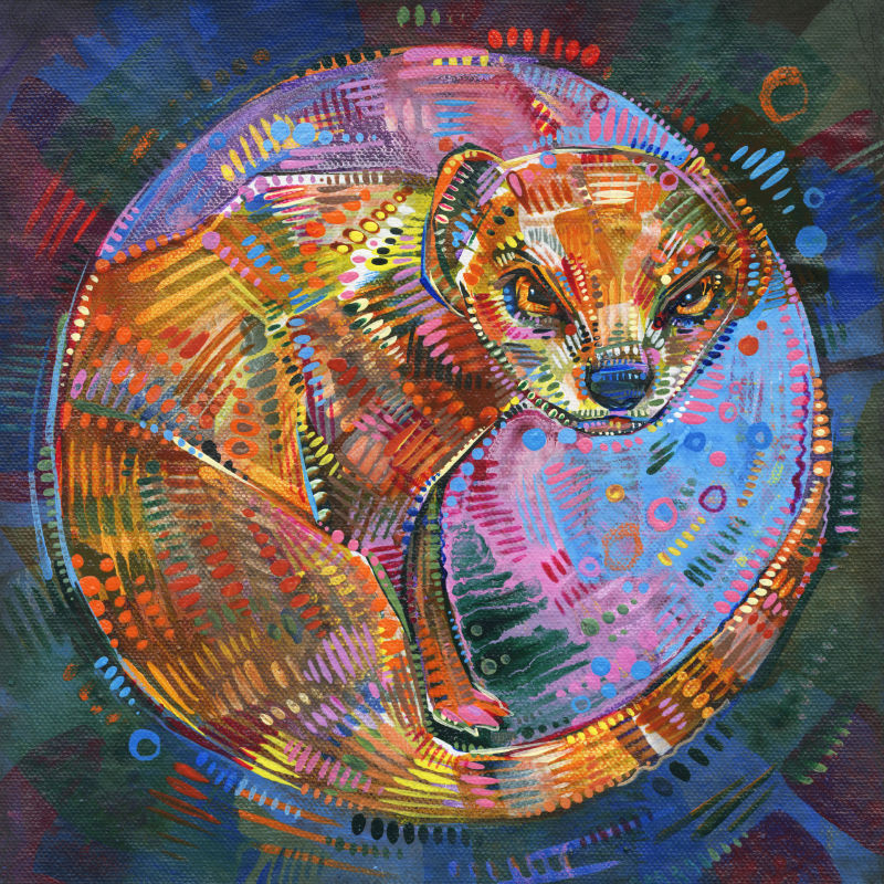 cute mongoose artwork
