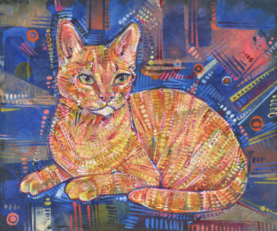 chat roux peinture