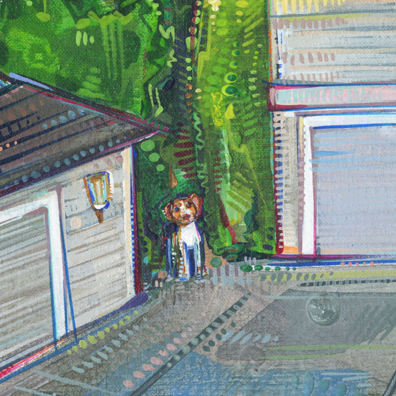 detail of a dog