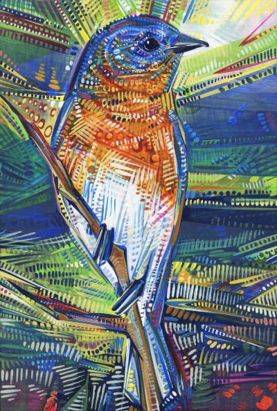 bluebird artwork by French artist