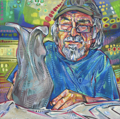 Marvin Levitt painting by Gwenn Seemel