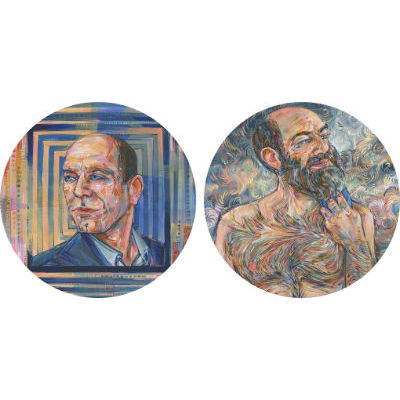 hairy man completely shaved and completely hairy