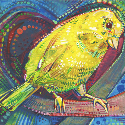 oiseau jaune art