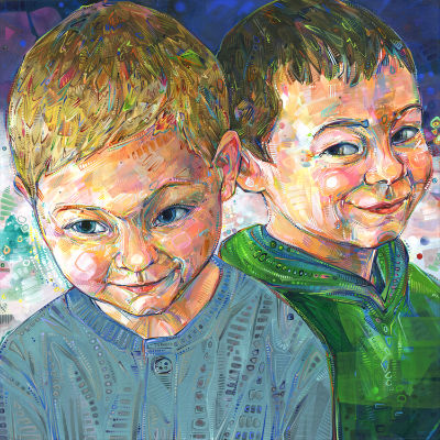 fine art portrait of two brothers