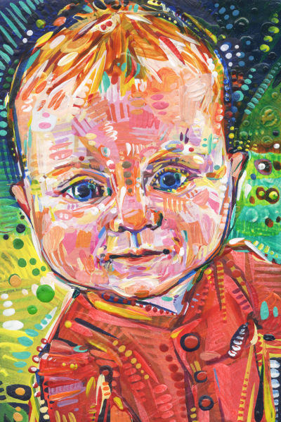 miniature baby painting by Gwenn Seemel