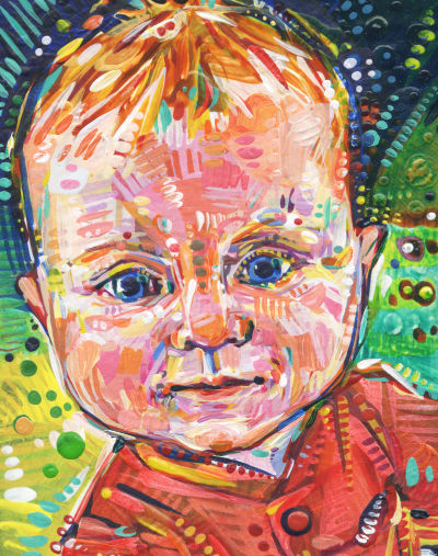 miniature baby painting by Gwenn Seemel