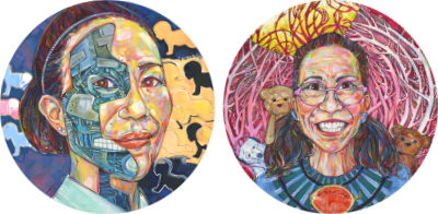 cyborg woman as baby machine