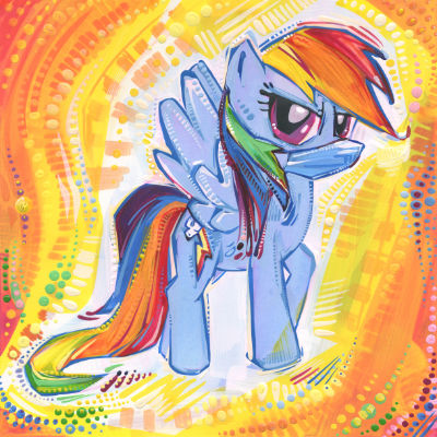 Mon Petit Poney G4, Rainbow Dash, acheter de l’art original d’artiste indépendant