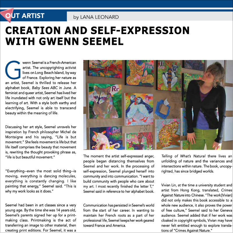 Out In Jersey: Creation and Self-expression with Artist Gwenn Seemel