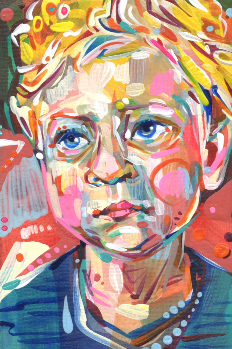 portrait d’un enfant peint par l’artiste de Lambertville Gwenn Seemel