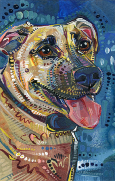 dog portrait by Lambertville artist Gwenn Seemel