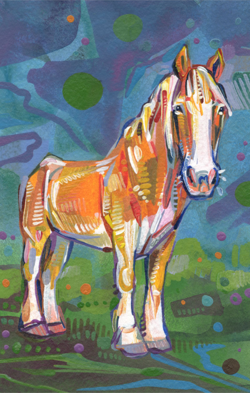 cheval peint par Gwenn Seemel