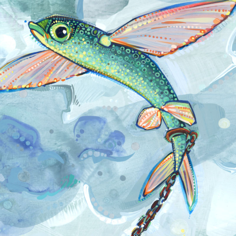 flying fish painting