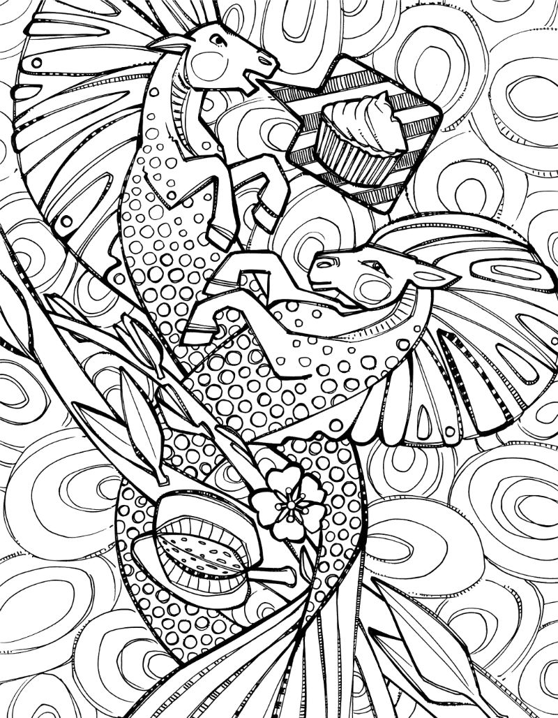 Everything’s Fine coloring book page