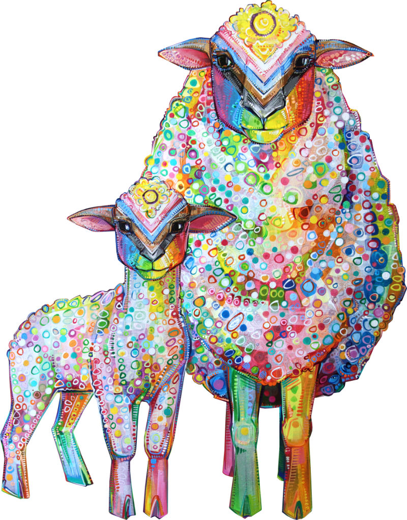 progress pride flag lamb and sheep