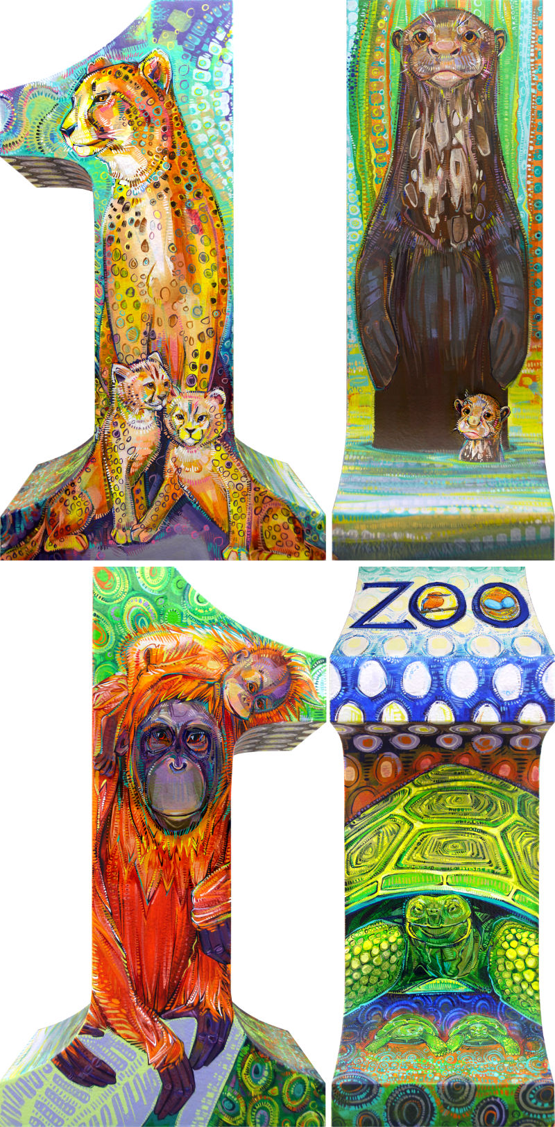 52 Weeks of Firsts project in Philadelphia, First Zoo by Gwenn Seemel including cheetahs, giant river otters, orangutan, sihek, and Western Santa Cruz Gal&aacute;pagos tortoises