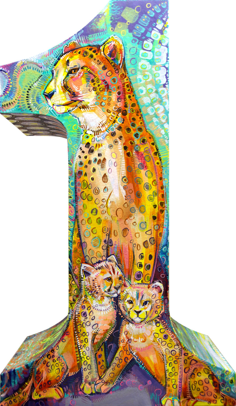 sculpture peinte pour 52 Weeks of Firsts: Premier Zoo de Gwenn Seemel