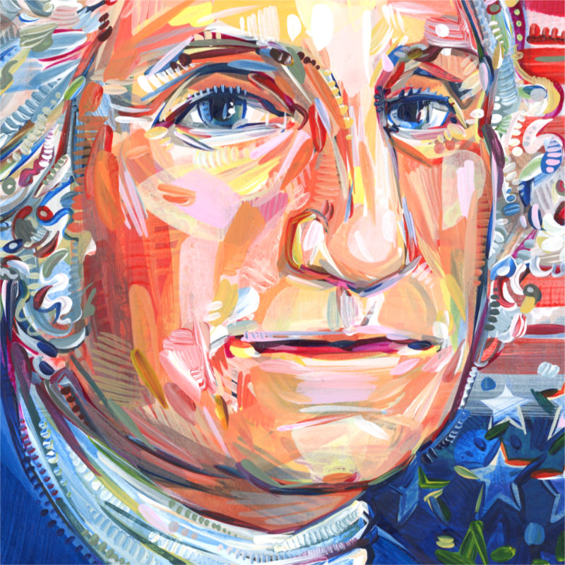 d&eacute;tail d&rsquo;une peinture du Pr&eacute;sident George Washington