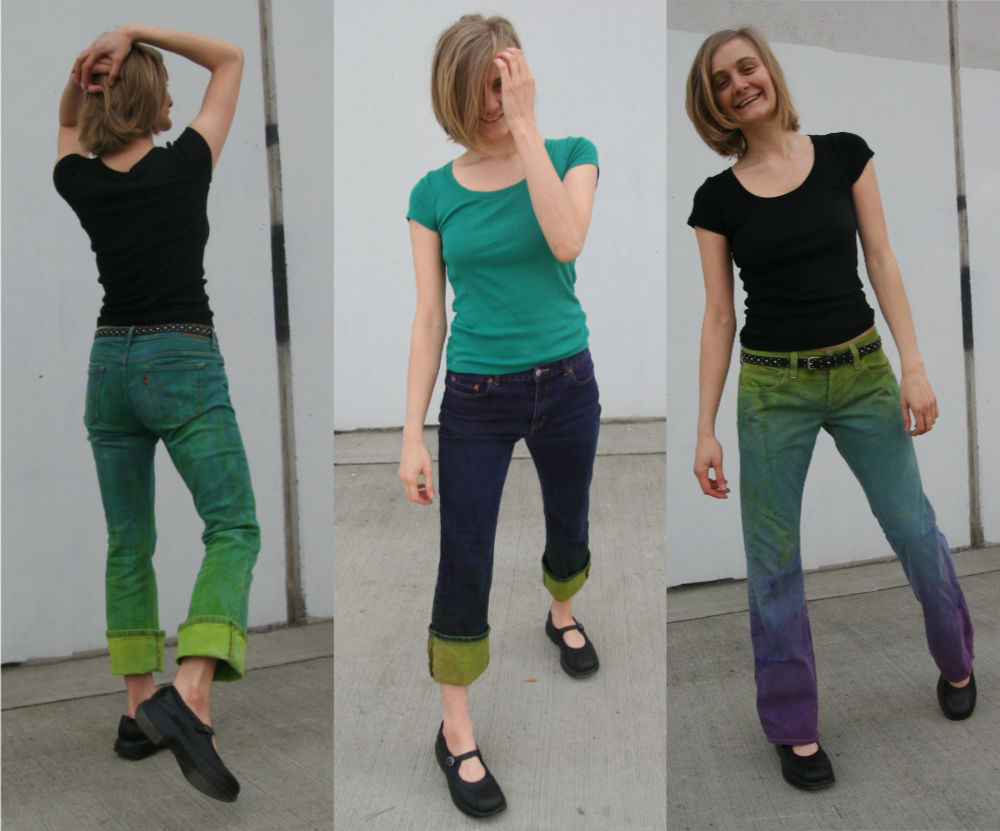 Gwenn Seemel’s paint dyed pants