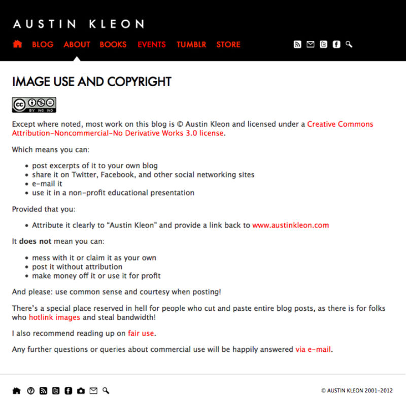Austin Kleon’s Image Use