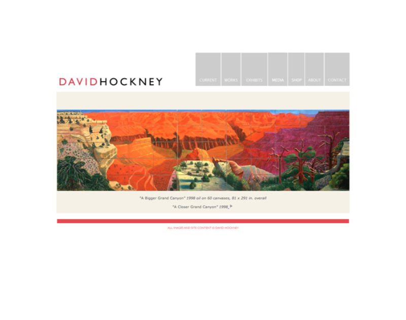 screenshot of David Hockney’s website