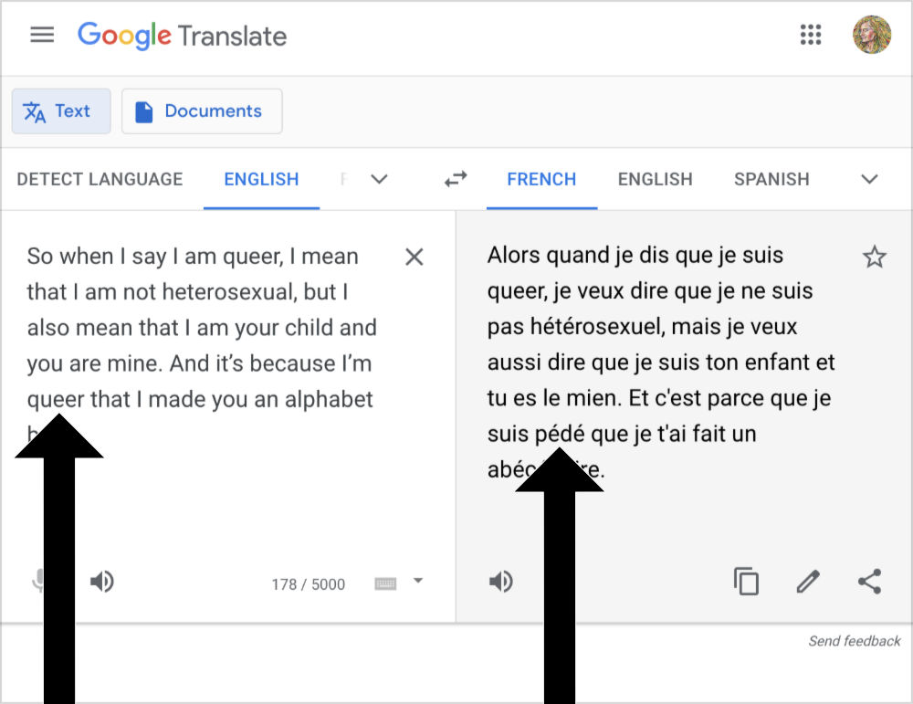 Google Translate thinks that “queer” means “pedophile”